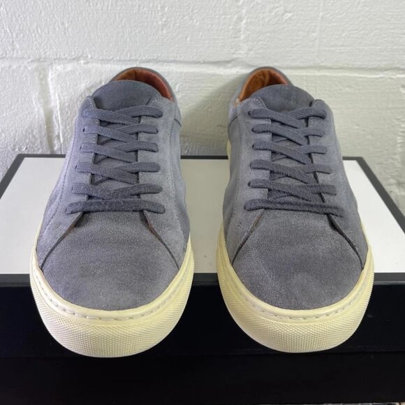 Beckett Simonon Grey Suede Low Top Casual Sneaker Shoes Lace up Mens 46 EU/13 US - Picture 1 of 11